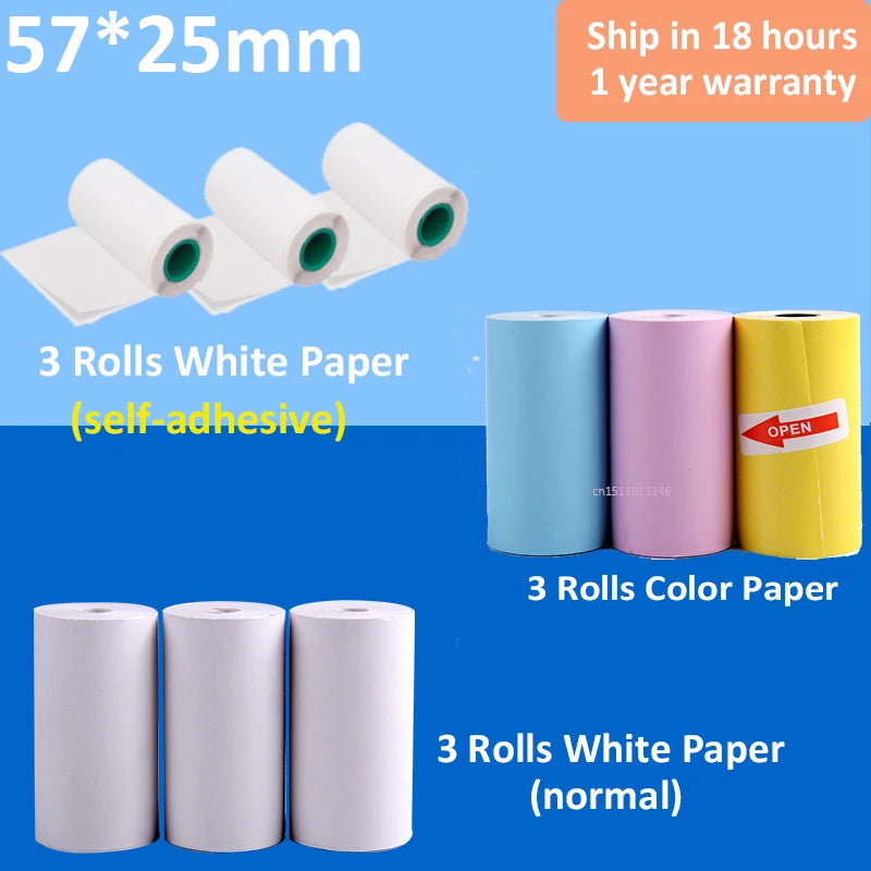 Mini Portable Thermal Printer – Wireless Bluetooth & USB, 203dpi for Labels, Photos, and Receipts